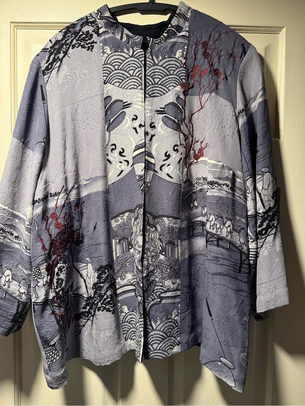 Citron Santa Monica Wearable Art Embroidered Jacket XL 1X